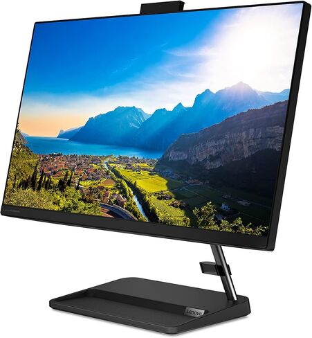 Lenovo IdeaCentre AIO 3-2022- All-in-One Desktop - 23.8" FHD Touch Display - HD 720p Camera - Windows 11 Home - 8GB Memory - 512GB Storage - AMD Ryzen 5 5625U - Black - Mouse & Keyboard Included in Saudi Arabia