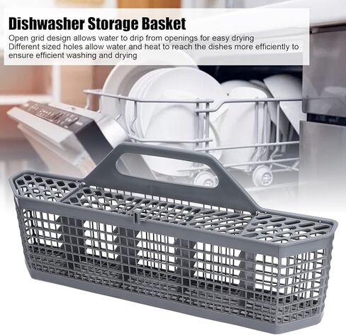 Dishwasher Storage Basket Universal Plastic Dishwasher Cutlery Silverware Basket for GE WD28X10128 Open Grid Design in Kuwait