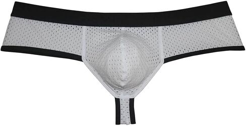 OROCOJUCO Mens Breath Holes Bikini Underwear Cheeky Boxer Briefs Extra Skimpy Brazilian Bikini Pouch Trunks in Kuwait