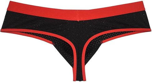 OROCOJUCO Mens Breath Holes Bikini Underwear Cheeky Boxer Briefs Extra Skimpy Brazilian Bikini Pouch Trunks in Kuwait