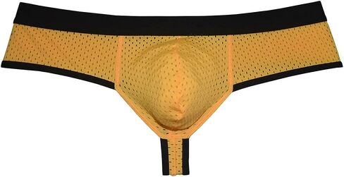 OROCOJUCO Mens Breath Holes Bikini Underwear Cheeky Boxer Briefs Extra Skimpy Brazilian Bikini Pouch Trunks in Kuwait