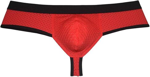 OROCOJUCO Mens Breath Holes Bikini Underwear Cheeky Boxer Briefs Extra Skimpy Brazilian Bikini Pouch Trunks in Kuwait
