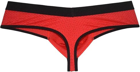OROCOJUCO Mens Breath Holes Bikini Underwear Cheeky Boxer Briefs Extra Skimpy Brazilian Bikini Pouch Trunks in Kuwait