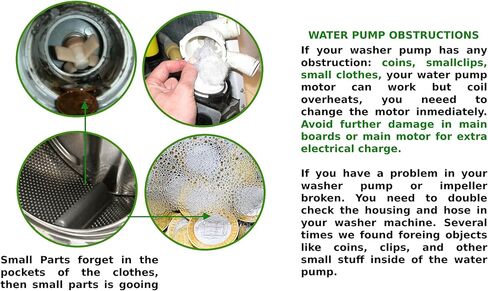Global Solutions WPW10605427 Pump-Water Wl Compatible with Whirlpool Washer Only Motor in Kuwait