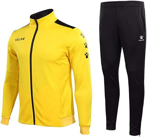 طقم بدلة رياضية KELME Activewear بسحاب كامل للرجال والنساء - بدلة رياضية من قطعتين مع سويت شيرت وبنطلون رياضي in Kuwait