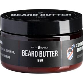 Fresh Beards Shipwrecked Beard Butter - Bay Rum, Clove, and Caribbean Spice Fragrance - Scented Mens Beard and Mustache Conditioner - Natural Soothing Anti-Itch Moisturizer and Softener for Healthy Beard Growth in Saudi Arabia