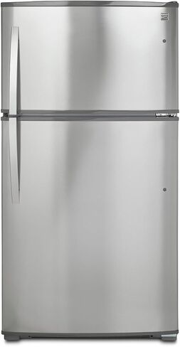 Kenmore Top-Freezer Refrigerator with Ice Maker and 21 Cubic Ft. Total Capacity, Stainless Steel in Saudi Arabia