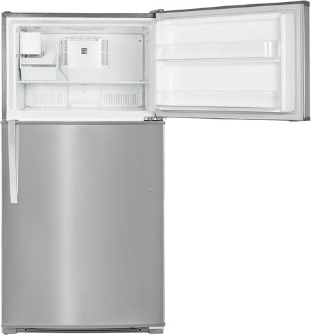 Kenmore Top-Freezer Refrigerator with Ice Maker and 21 Cubic Ft. Total Capacity, Stainless Steel in Saudi Arabia