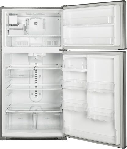 Kenmore Top-Freezer Refrigerator with Ice Maker and 21 Cubic Ft. Total Capacity, Stainless Steel in Saudi Arabia