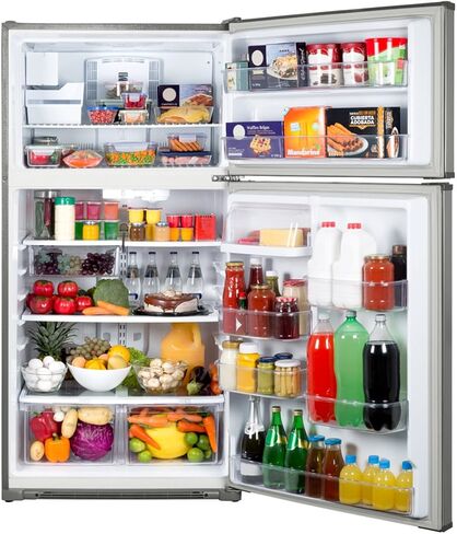 Kenmore Top-Freezer Refrigerator with Ice Maker and 21 Cubic Ft. Total Capacity, Stainless Steel in Saudi Arabia