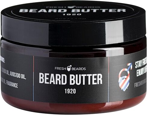 Fresh Beards Shipwrecked Beard Butter - Bay Rum, Clove, and Caribbean Spice Fragrance - Scented Mens Beard and Mustache Conditioner - Natural Soothing Anti-Itch Moisturizer and Softener for Healthy Beard Growth in Saudi Arabia