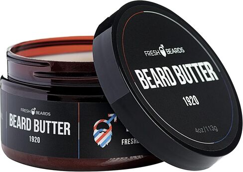 Fresh Beards Shipwrecked Beard Butter - Bay Rum, Clove, and Caribbean Spice Fragrance - Scented Mens Beard and Mustache Conditioner - Natural Soothing Anti-Itch Moisturizer and Softener for Healthy Beard Growth in Saudi Arabia