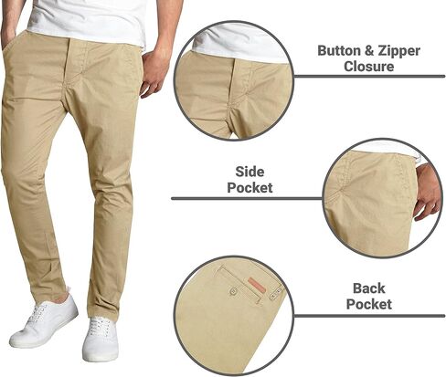 Men's Stretch Fit Cotton Twill Pants. Multiple Colors in Saudi Arabia