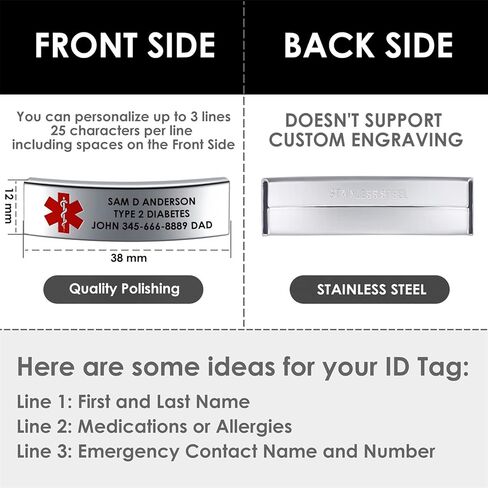JF.JEWELRY Personalized Medical Alert Bracelets | Silicone Wristband Medical ID Bracelet for Boys Girls | Free Engraved Medical Bracelets, Adjustable Size 5.0-7.5 inches in Kuwait