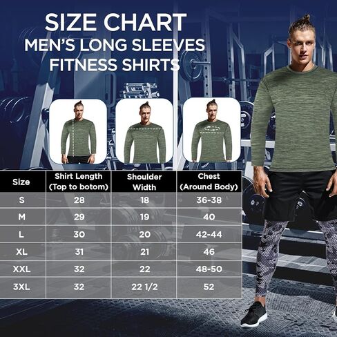Long Sleeve Workout Shirts for Men 4 Pack Moisture Wicking Dry Fit for Running Sports and Gym Fitness in Saudi Arabia