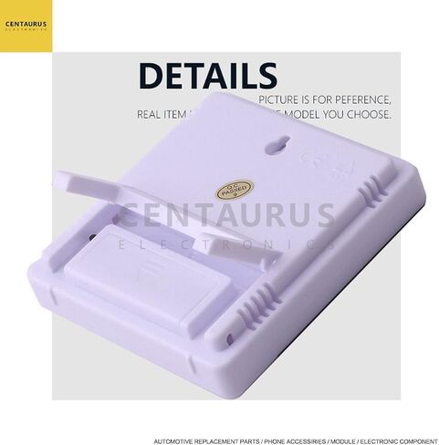 CENTAURUS HTC-1 مقياس حرارة الرطوبة، مقياس درجة الحرارة، ساعة رقمية، منبه، تقويم، شاشة كبيرة لمراقبة الرطوبة لغرفة المنزل، حامل سطح المكتب الداخلي، حامل جداري in Saudi Arabia