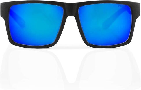 TOROE TR90 Square Frame Grade A Polarized Black Emblem Sunglasses with Anti Reflective Water Repellent Polycarbonate Lenses in Saudi Arabia