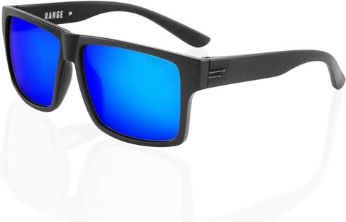 TOROE TR90 Square Frame Grade A Polarized Black Emblem Sunglasses with Anti Reflective Water Repellent Polycarbonate Lenses in Saudi Arabia