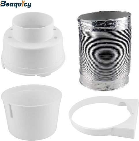 Beaquicy TDIDVKZW Indoor Dryer Vent Kit with 4-Inch by 5-Foot Proflex Duct, 4 Inch in Saudi Arabia
