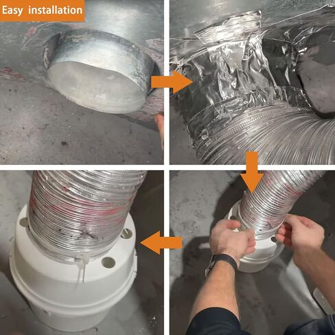 Beaquicy TDIDVKZW Indoor Dryer Vent Kit with 4-Inch by 5-Foot Proflex Duct, 4 Inch in Saudi Arabia