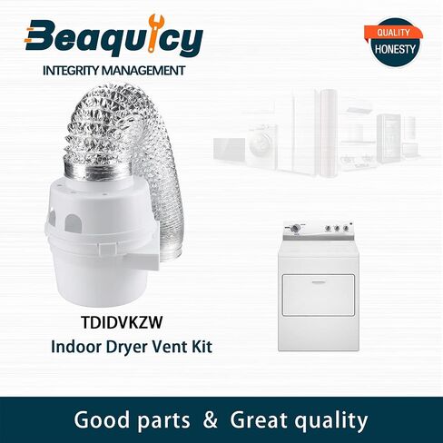 Beaquicy TDIDVKZW Indoor Dryer Vent Kit with 4-Inch by 5-Foot Proflex Duct, 4 Inch in Saudi Arabia