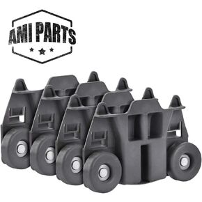 W10195416V W10195416 Dishwasher Wheels Lower Rack Metal shaft Parts by AMI, Fit for Kitchen-aid Whirl-pool May-tag Ken-more Dishwasher Rack Parts, Replaces 4245021 AP4567523 EAP11722152(4 Pcs)