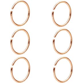 JOFUKIN حلقات الأنف غير الملحومة هوب الحاجز الدائري ثقب الأقراط للنساء لHelix Daith Rook Tragus Conch Lip مجوهرات الجسم للرجال 22 جرام / 20 جرام / 18 جرام - 6 مم / 8 مم / 10 مم / 12 مم - فضي/ذهبي/ذهبي وردي in Kuwait