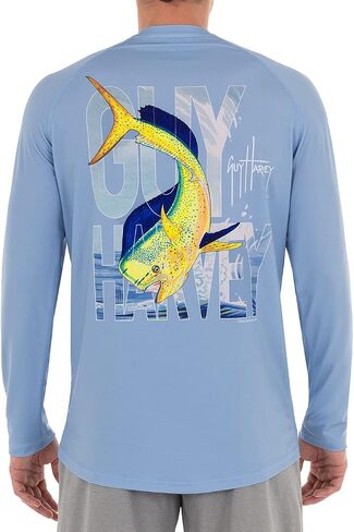 Guy Harvey Men's Raglan Sleeve Sun Protection Top in Kuwait