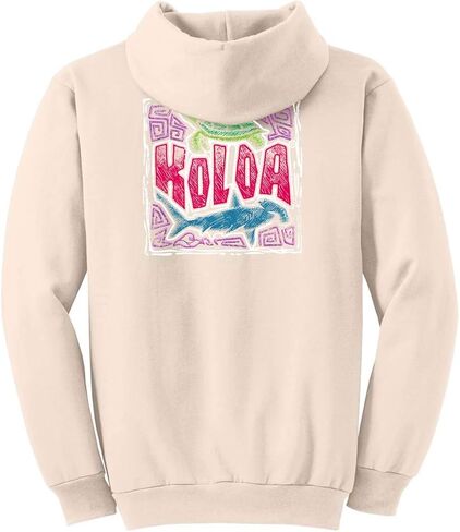 Koloa Surf Mens Shark and Turtle Logo Pullover Hoodie in Small-5X-Large in Kuwait