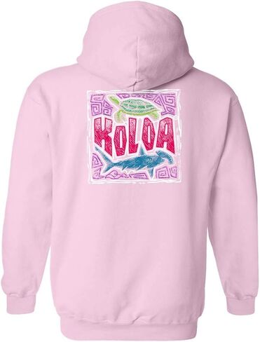 Koloa Surf Mens Shark and Turtle Logo Pullover Hoodie in Small-5X-Large in Kuwait