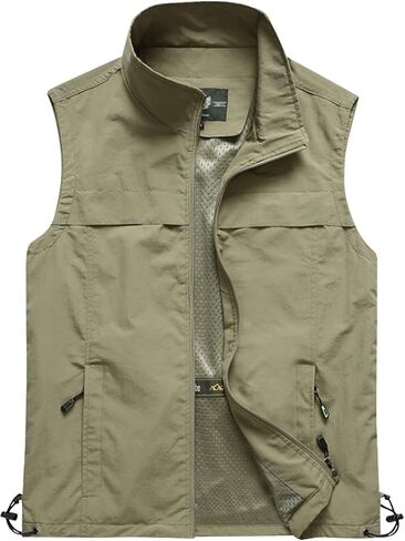 Gihuo Men's Lightweight Quick Dry Outdoor Multi Pockets Fishing Vest in Kuwait
