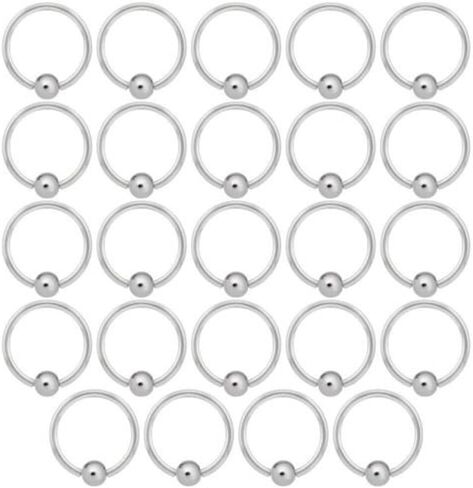 BodyJewelryOnline Captive Bead Rings Surgical Stainless Steel 18G 16G 14G Wholesale Lot 100pcs in Saudi Arabia