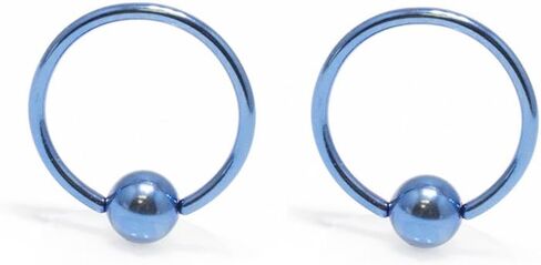 BodyJewelryOnline Captive Bead Ring 6pc 18G Anodized Titanium Nose Lip Ear Cartilage Septum CBR in Saudi Arabia