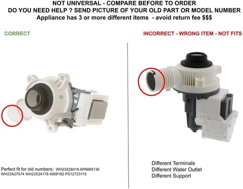 GLOB PRO SOLUTIONS AP6889136 PS12723115 EAP12723115 PD00055680 CKD4023 Drain Pump Assembly in Saudi Arabia