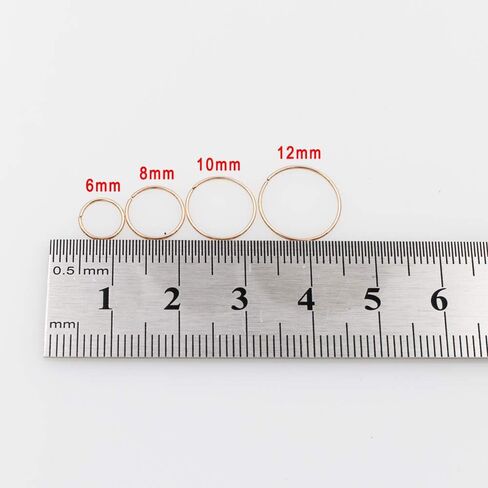 JOFUKIN Seamless Nose Rings Hoop Septum Ring Piercing Earrings for Women for Helix Daith Rook Tragus Conch Lip Men's Body Jewelry 22g/20g/18g - 6mm/8mm/10mm/12mm - Silver/Gold/Rose Gold in Saudi Arabia