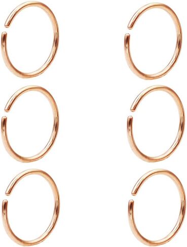 JOFUKIN Seamless Nose Rings Hoop Septum Ring Piercing Earrings for Women for Helix Daith Rook Tragus Conch Lip Men's Body Jewelry 22g/20g/18g - 6mm/8mm/10mm/12mm - Silver/Gold/Rose Gold in Saudi Arabia