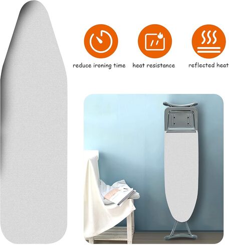 SOKINGCOVER Replace Ironing Board Cover with Brushed Oxford 15x54", Silver in Saudi Arabia
