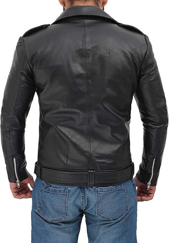 جاكيت Fjackets للدراجات النارية للرجال - سترات من جلد الخراف الحقيقي لركوب الدراجات النارية للرجال in Kuwait