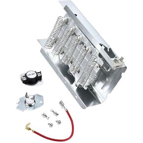 Dryer Heating Element Replace For Whirlpool LER4364PQ1 LER5636LT0 LER5636LT1 LER5636LW0 LER5636PQ0 LER5636PT0 LER5636PT1 LER5638AN3 LER5638AW3 LER5644AN2 LER5644AW2 LER5644EQ0 With Thermostat in Kuwait