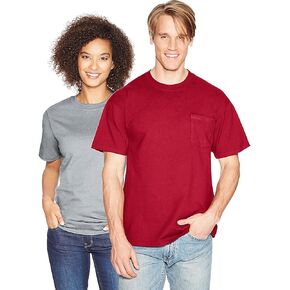 Hanes Beefy-T Adult Pocket T-Shirt_Deep Red_XL in Kuwait