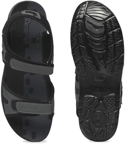 باراجون صندل مريح للمشي لمسافات طويلة للرجال بلون رمادي واسود in Kuwait