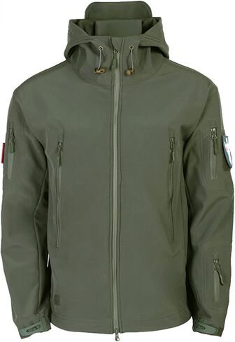 sandbank Men's Hooded Waterproof Jacket Lightweight Soft Shell Outdoor Raincoat Hiking Travel in Kuwait