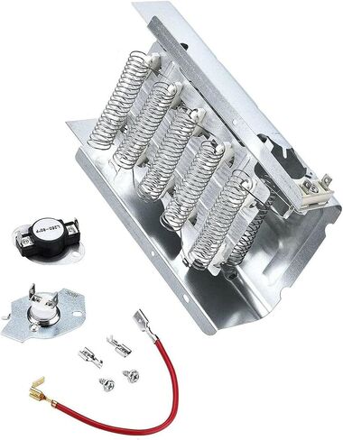 Dryer Heating Element Replace For Whirlpool LER4364PQ1 LER5636LT0 LER5636LT1 LER5636LW0 LER5636PQ0 LER5636PT0 LER5636PT1 LER5638AN3 LER5638AW3 LER5644AN2 LER5644AW2 LER5644EQ0 With Thermostat in Saudi Arabia