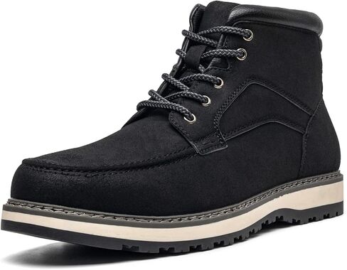 أحذية أوكسفورد للرجال من AMAPO، حذاء كاجوال متوسط ​​الجودة للدراجات النارية للرجال، حذاء رجالي بطول الكاحل برباط علوي وسحاب جانبي in Kuwait