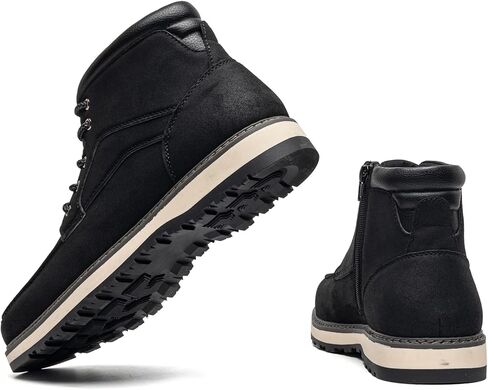 أحذية أوكسفورد للرجال من AMAPO، حذاء كاجوال متوسط ​​الجودة للدراجات النارية للرجال، حذاء رجالي بطول الكاحل برباط علوي وسحاب جانبي in Kuwait