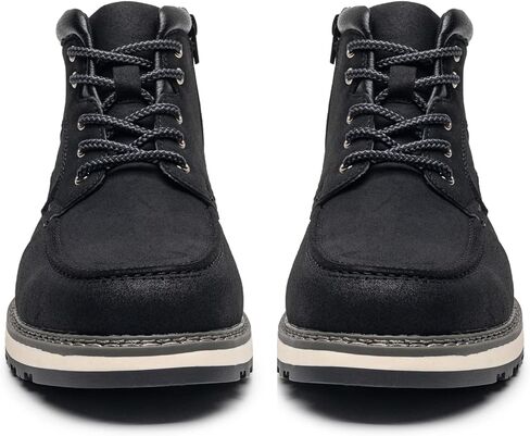 أحذية أوكسفورد للرجال من AMAPO، حذاء كاجوال متوسط ​​الجودة للدراجات النارية للرجال، حذاء رجالي بطول الكاحل برباط علوي وسحاب جانبي in Kuwait