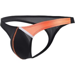 ZEGOO Men's U Convex Ice Silk Low-Rise Thong