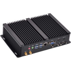 KINGDEL Fanless Industrial Computer, Mini PC, core i7 8th Gen. CPU, 16GB RAM 512GB NVMe SSD, 4K: 4096x2304, HD Port, VGA, 4xUSB 3.0, 2xCOM RS232, WiFi+Bluetooth, Metal Case in Saudi Arabia