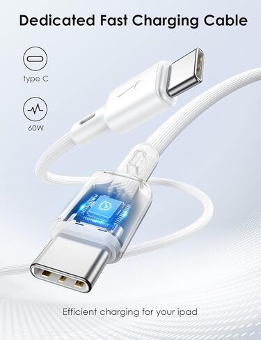 شاحن iPad Pro، شاحن oraimo 20W USB C سريع مع كابل شحن USB C إلى C لجهاز iPad Pro 12.9، iPad Air 4/ Air 3/ Pro 12.9/ Pro 11/ Mini 5، Google Pixel in Kuwait