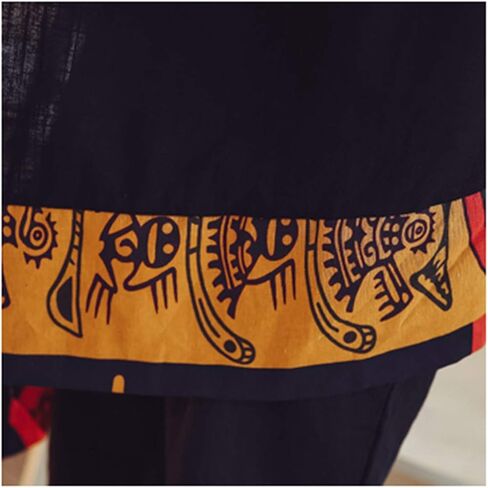 HZCX FASHION Men's Cotton Linen Long Kimono Jackets Open Front Cardigan Cloak in Kuwait